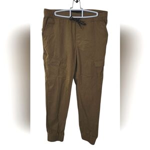 Edgar + Ash Young Mens Cargo Joggers Chesnut Colored. Size M